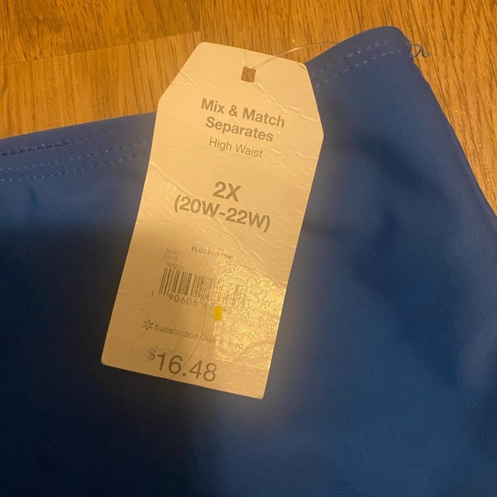 Time and Tru Bikini Swim Bottom NWT Size 2X flaw see photo - Picture 2 of 5